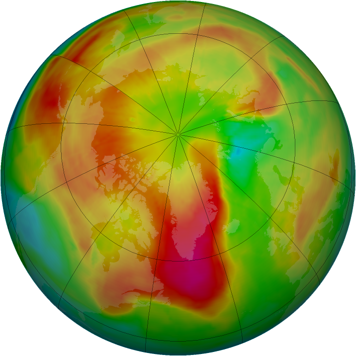 Arctic ozone map for 15 March 2015